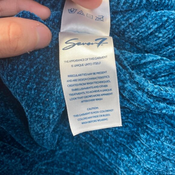 Seven7 Women's Ultra Plush Open Front Sweater Cardigan Blue Size XL,Comfort - Picture 6 of 8